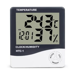 Hygrometer Thermometer Humidity Clock HTC-1
