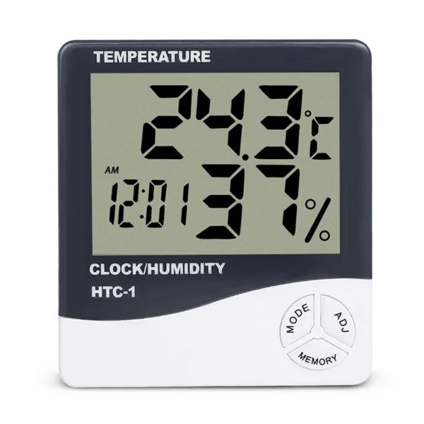 Hygrometer Thermometer Humidity Clock HTC-1